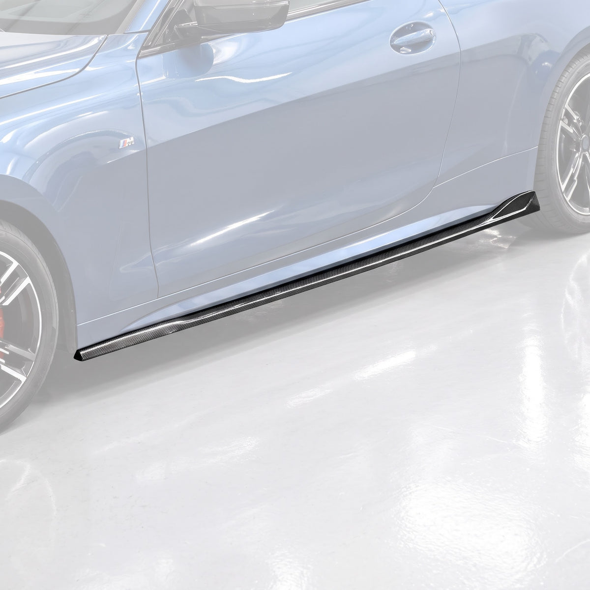 EXTENSIÓN DE FALDÓN LATERAL DE FIBRA DE CARBONO ESTILO MAX DE 2 PUERTAS PARA BMW G22 G23 430I M440I 21-26