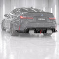 DIFUSOR TRASERO LED DE FIBRA DE CARBONO ESTILO J PARA BMW G80 M3 21-26 + EXTENSIÓN LATERAL MP