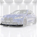 PARA BMW G80 M3 G82 G83 M4 V 2021-26 ESTILO 3 PIEZAS FIBRA DE CARBONO SECO PARACHOQUES DELANTERO LABIO