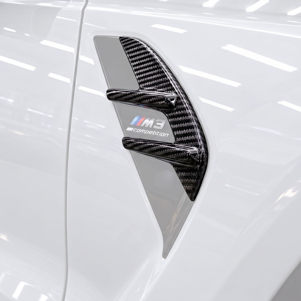 PARA BMW G80 M3 2021-2026 FIBRA DE CARBONO SECA GUARDABARROS DELANTERO VENTILACIÓN LATERAL JUEGO DE MOLDURAS