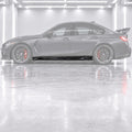 PARA BMW G80 M3 MP ESTILO FIBRA CARBONO REAL FALDÓN EXTENSIÓN LATERAL REPUESTO 21-26