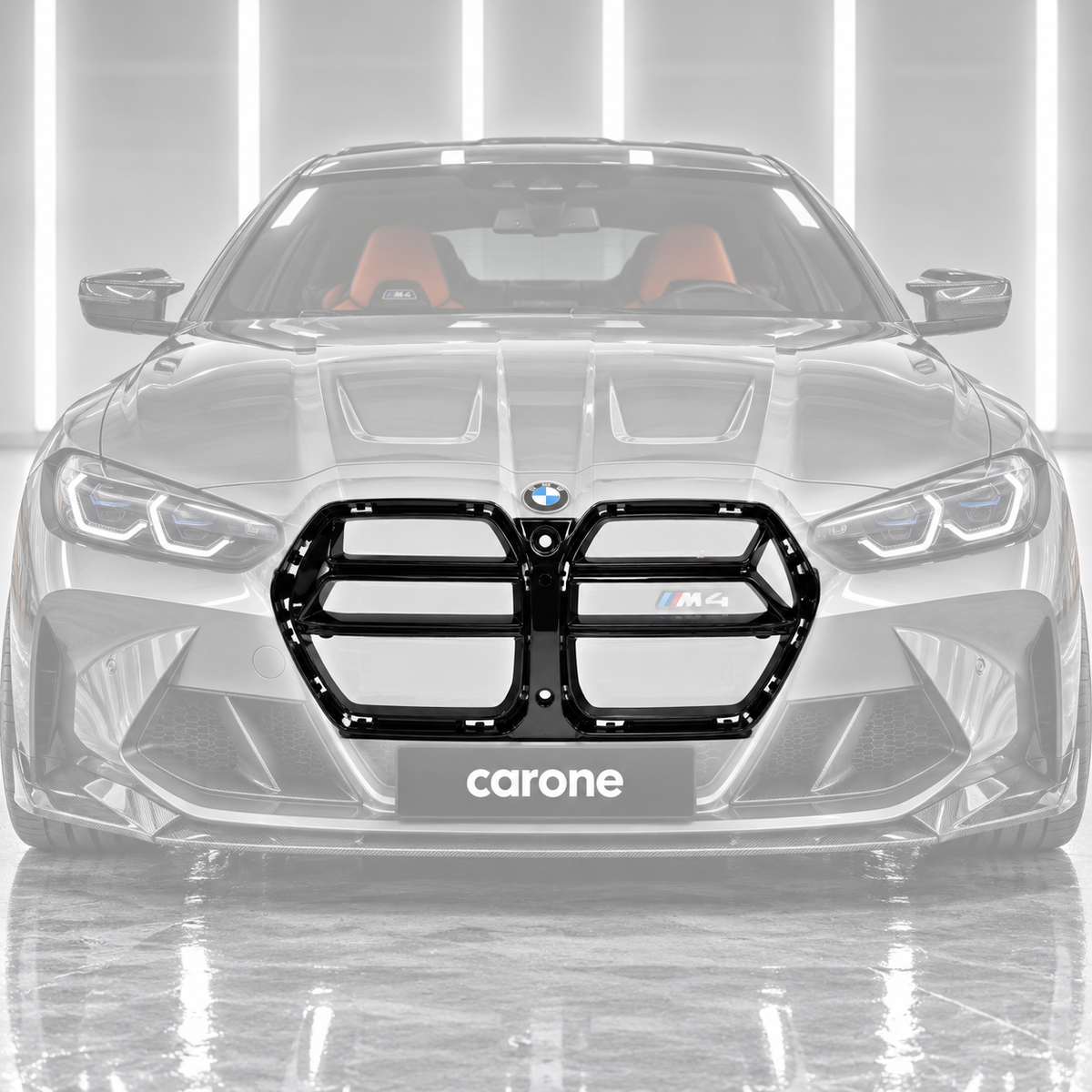 PARA BMW M3 G80 M4 G82 G83 CSL ESTILO ABS NEGRO BRILLANTE PARRILLA NARIZ 2021-2026
