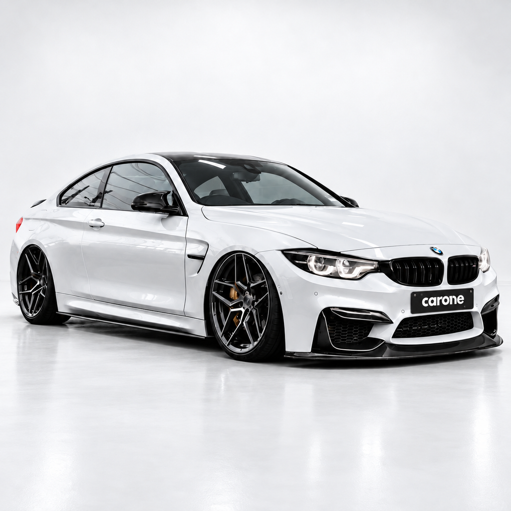 Divisor de labios de parachoques delantero de fibra de carbono estilo BMW F80 M3 F82 F83 M4 K 2015-19