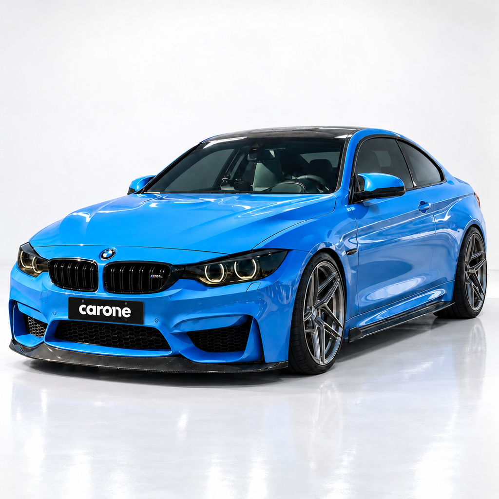 Divisor de labios de parachoques delantero de fibra de carbono estilo BMW F80 M3 F82 F83 M4 K 2015-19