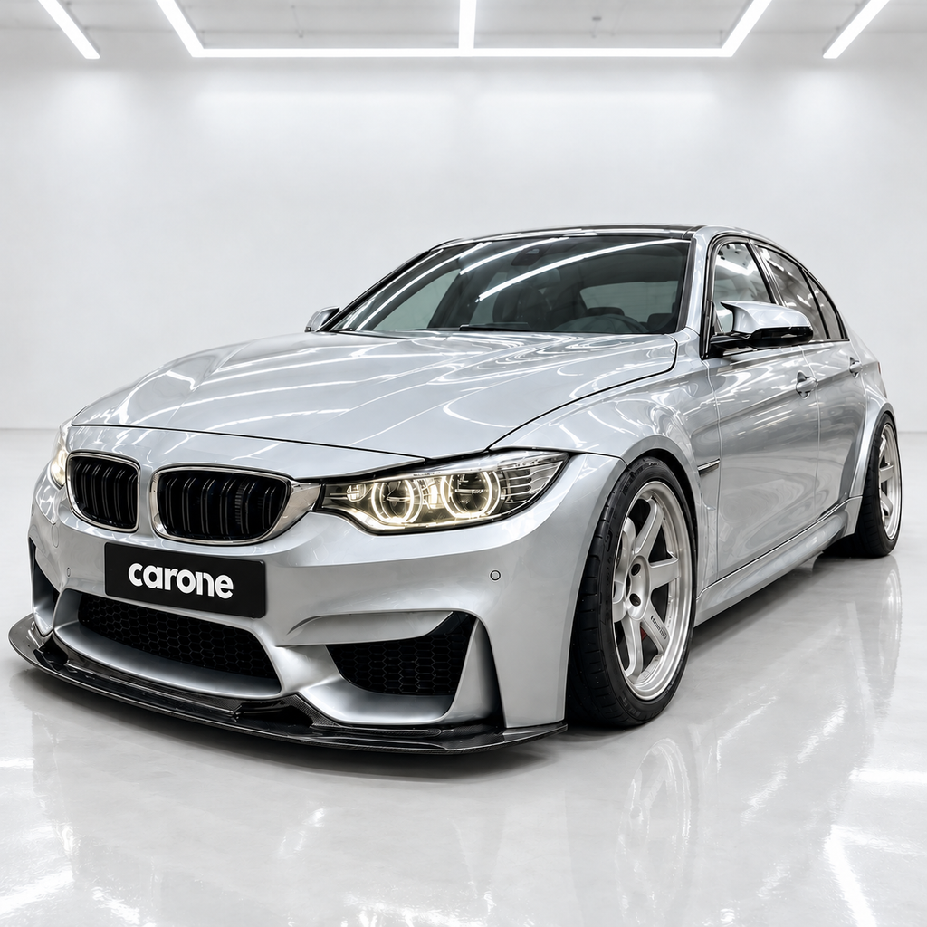 Divisor de labios de parachoques delantero de fibra de carbono para BMW F80 M3 F82 F83 M4 GT4 15-19
