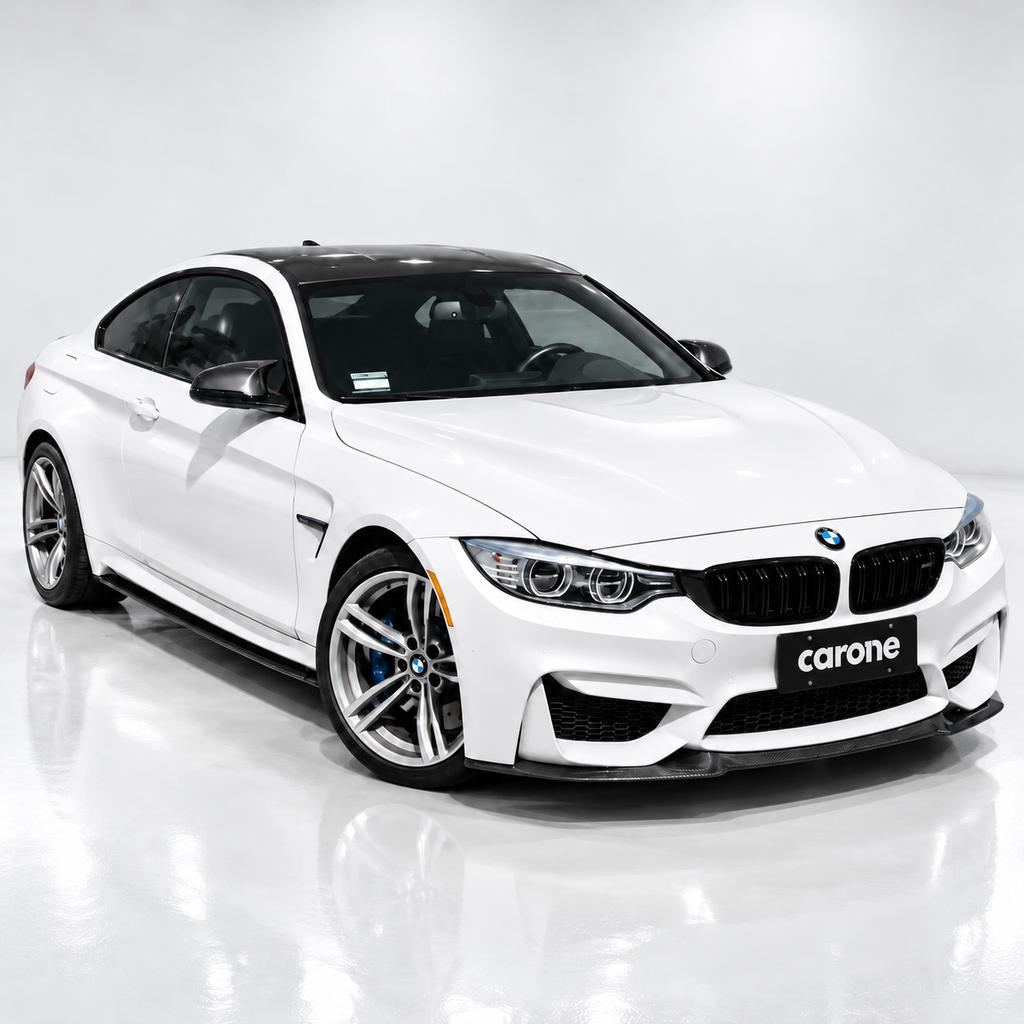 Divisor de labios de parachoques delantero estilo CS de fibra de carbono para BMW F80 M3 F82 F83 M4 15-19