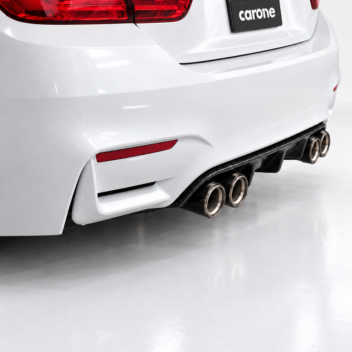 PARA BMW M2 M3 M4 2015-2019 FIBRA DE CARBONO ACERO INOXIDABLE PUNTA DE ESCAPE TUBO ACABADO X 4