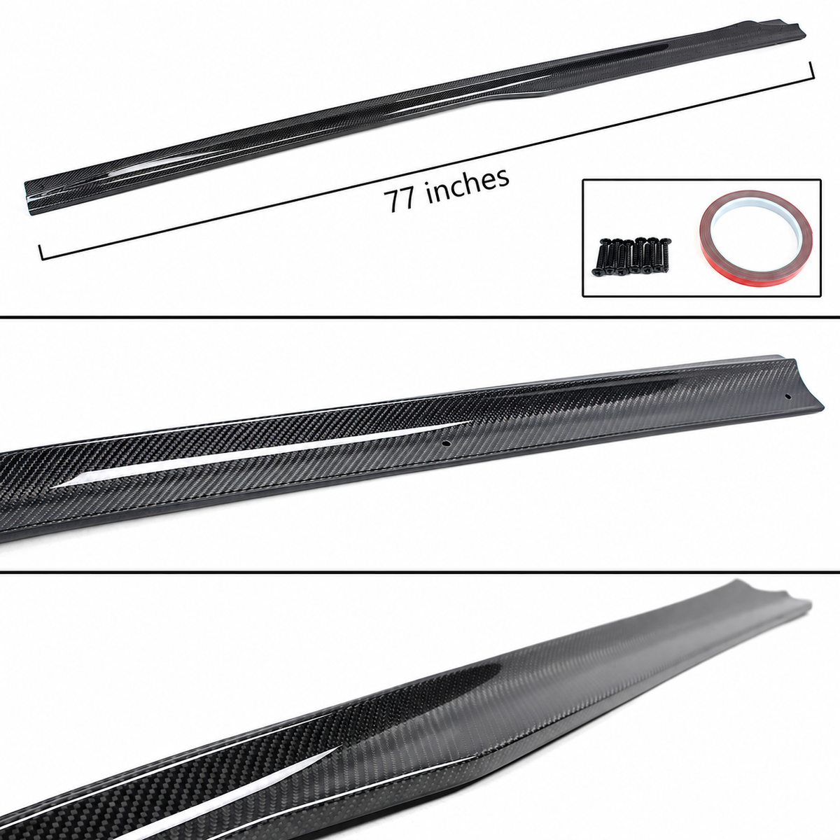 DIVISOR DE EXTENSIÓN DE FALDÓN LATERAL DE FIBRA DE CARBONO PARA BMW F87 M2 M2C 2016-21