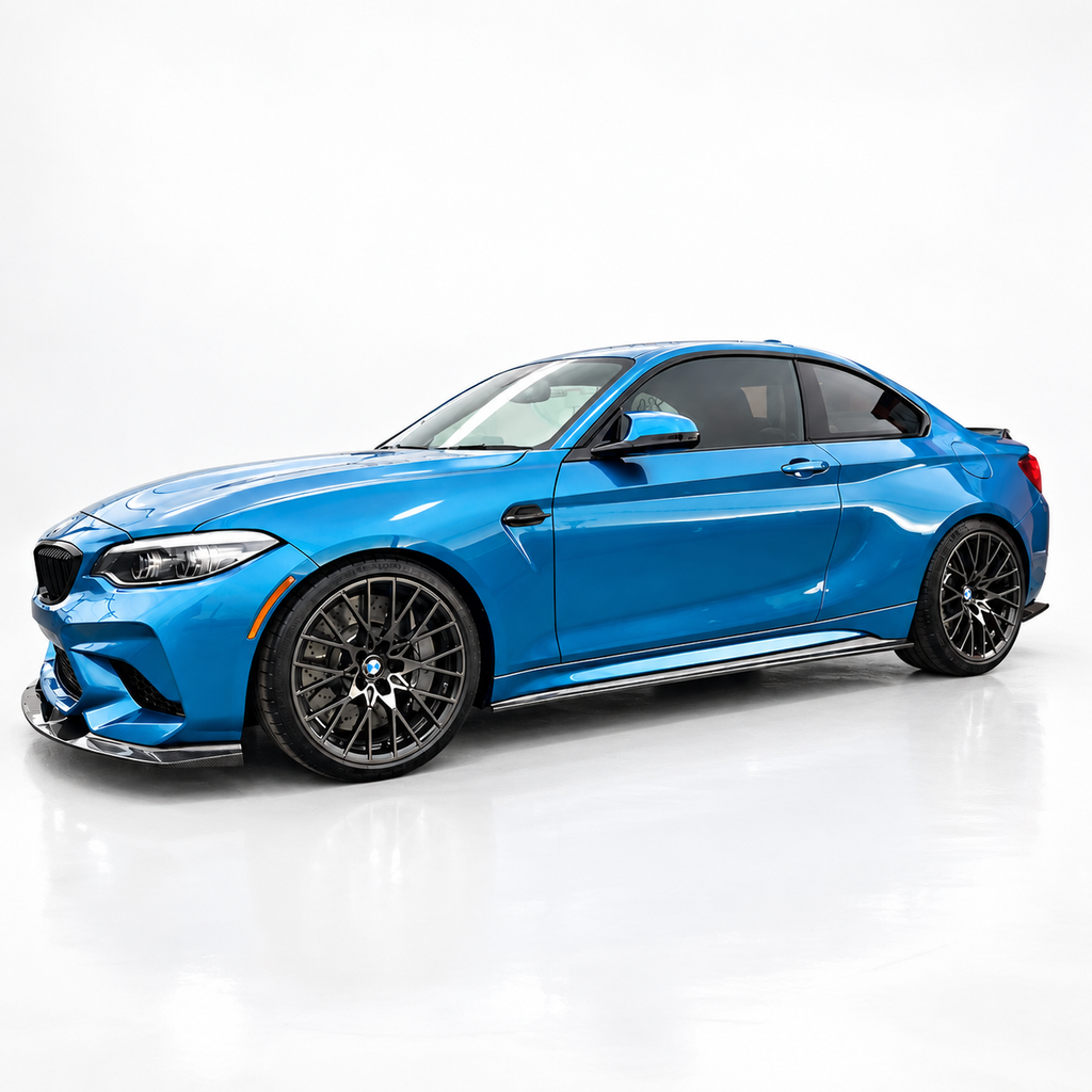 DIVISOR DE EXTENSIÓN DE FALDÓN LATERAL DE FIBRA DE CARBONO PARA BMW F87 M2 M2C 2016-21