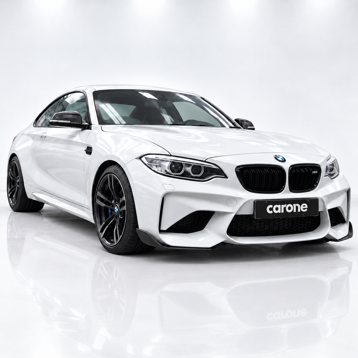 2 PIEZAS LABIO DIVISORES PARACHOQUES DELANTERO FIBRA CARBONO PARA BMW F87 M2 2016-2021