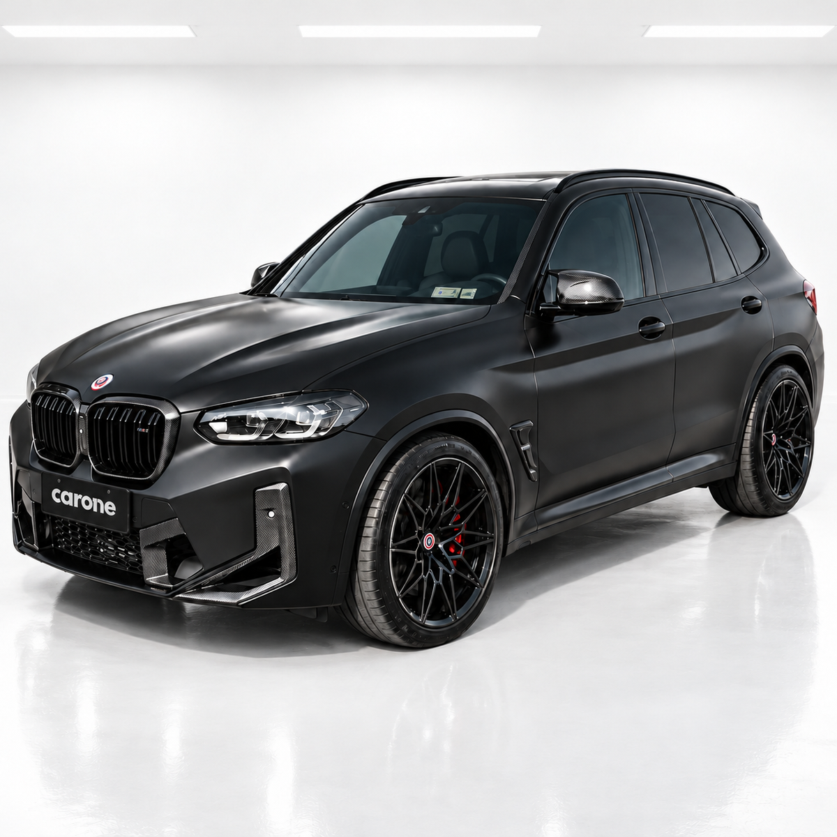 PARACHOQUES DELANTERO COMPLETO DE FIBRA DE CARBONO PARA BMW X3M X4M 2022-2025 MOLDURA DE VENTILACIÓN DE CONDUCTO DE AIRE LATERAL