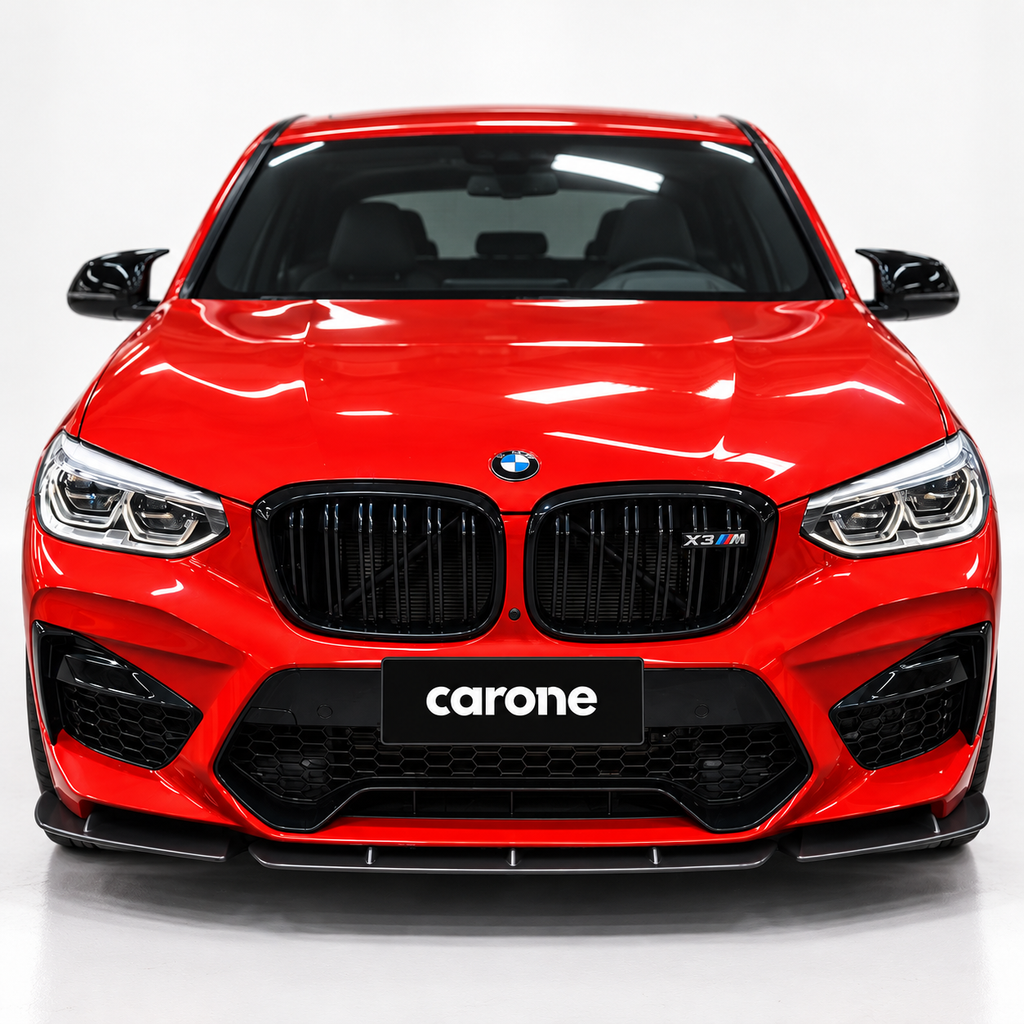 DIVISOR DE LABIOS PARACHOQUES DELANTERO NEGRO MATE PARA BMW X3M X4M COMPETITION F97 F98 19-21