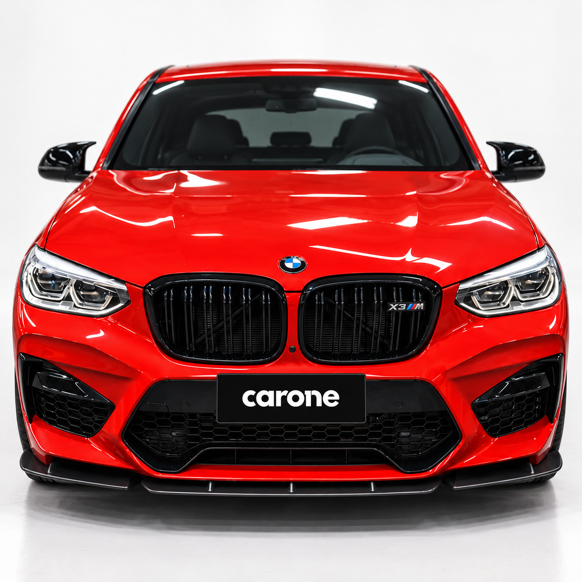 DIVISOR DE LABIOS PARACHOQUES DELANTERO NEGRO MATE PARA BMW X3M X4M COMPETITION F97 F98 19-21