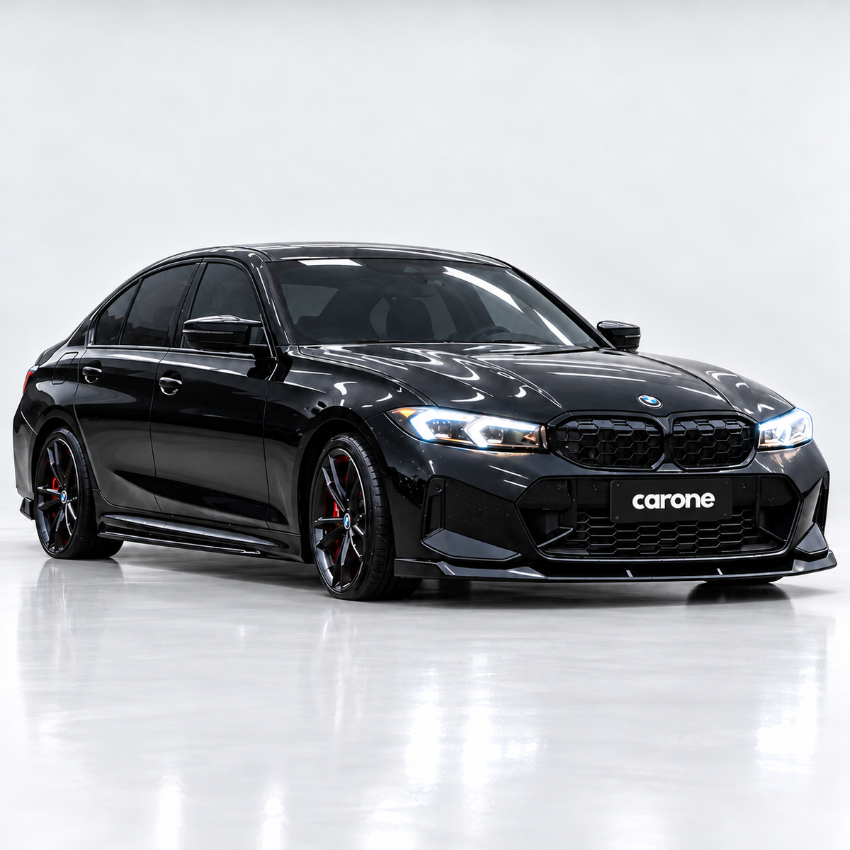LABIO DE PARACHOQUES DELANTERO NEGRO BRILLANTE PARA BMW M340I 330I M SPORT G20 LCI V 2023-26