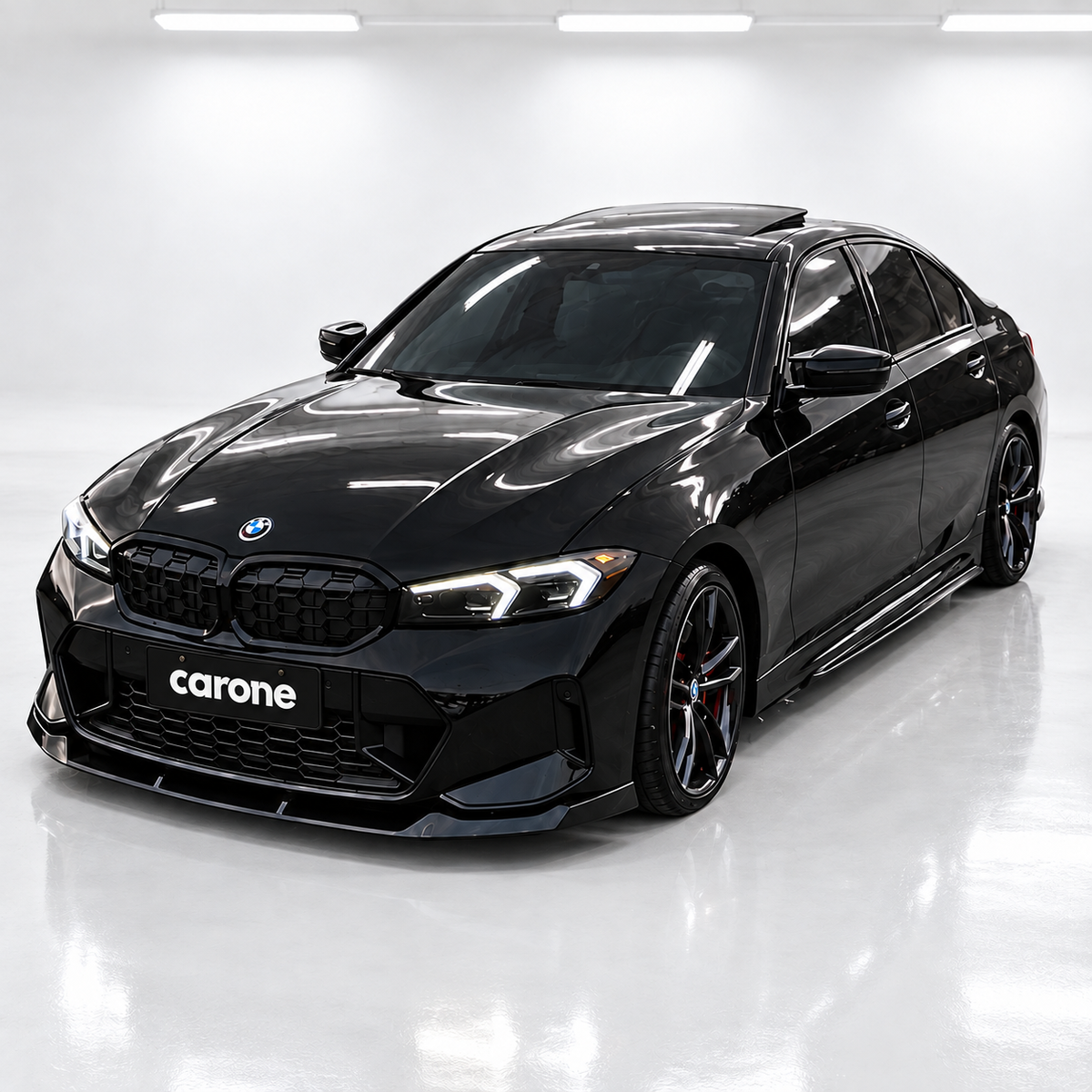 LABIO DE PARACHOQUES DELANTERO NEGRO BRILLANTE PARA BMW M340I 330I M SPORT G20 LCI V 2023-26