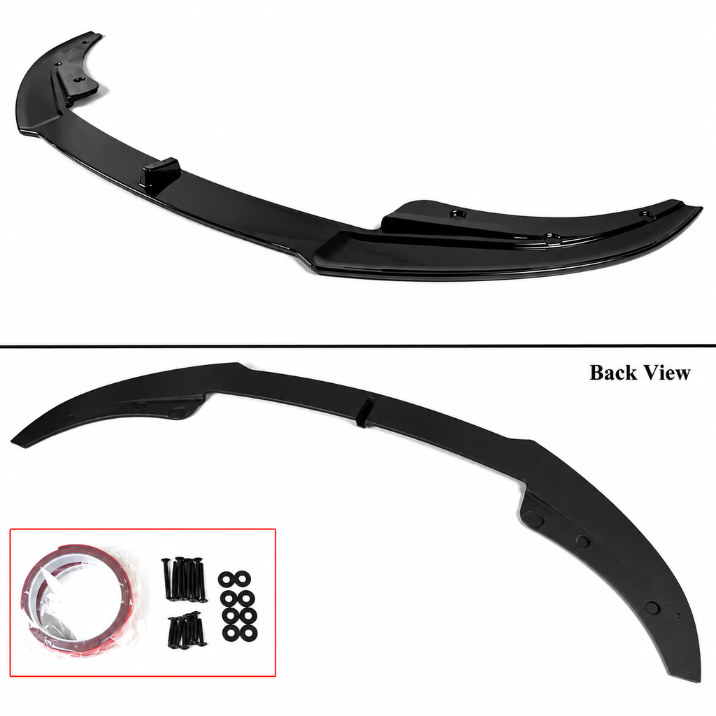 DIVISOR DE LABIOS DE PARACHOQUES DELANTERO NEGRO BRILLANTE PARA BMW G22 G23 430I M440I 21-26