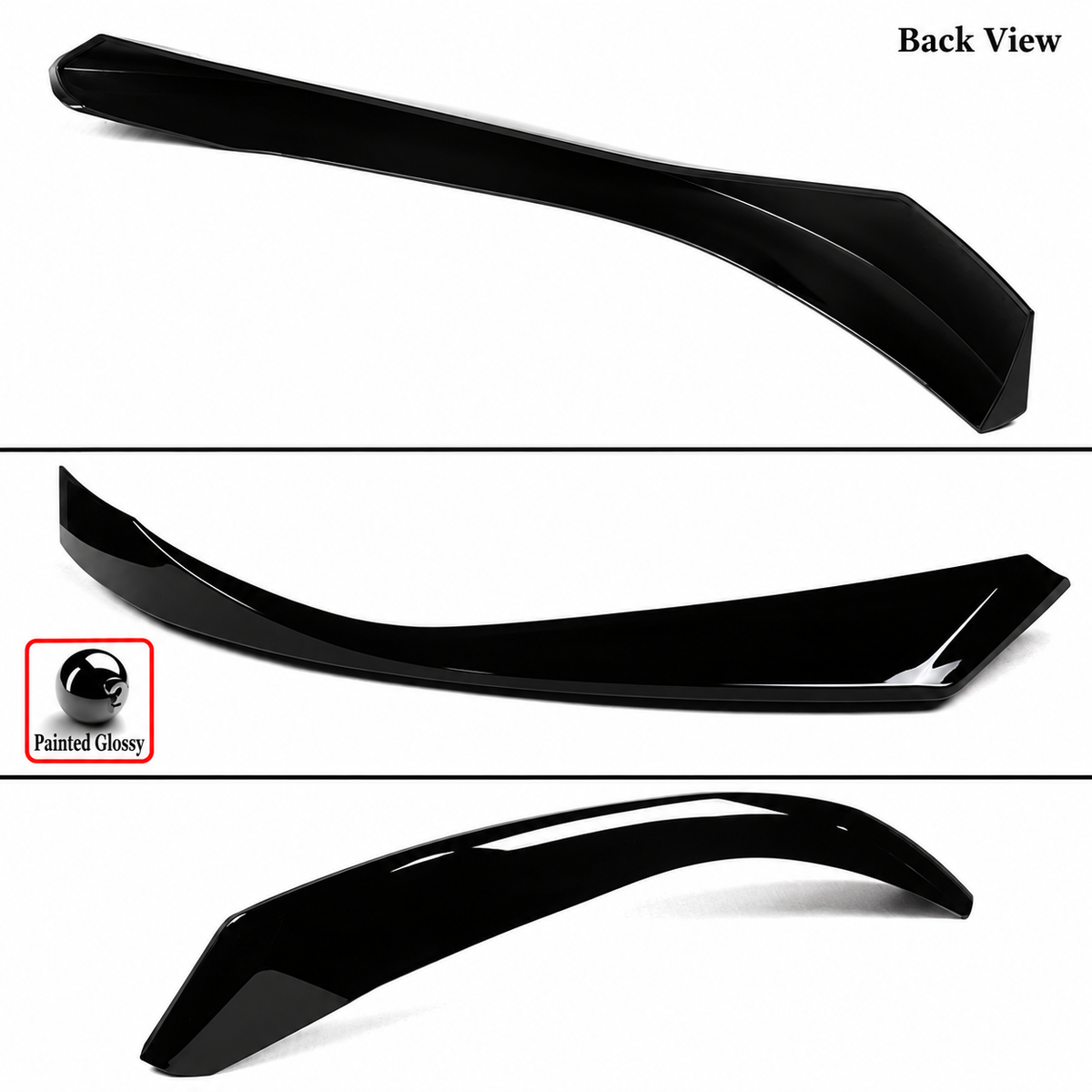 DIVISOR DE LABIOS DE PARACHOQUES DELANTERO NEGRO BRILLANTE PARA BMW G22 G23 430I M440I 21-26