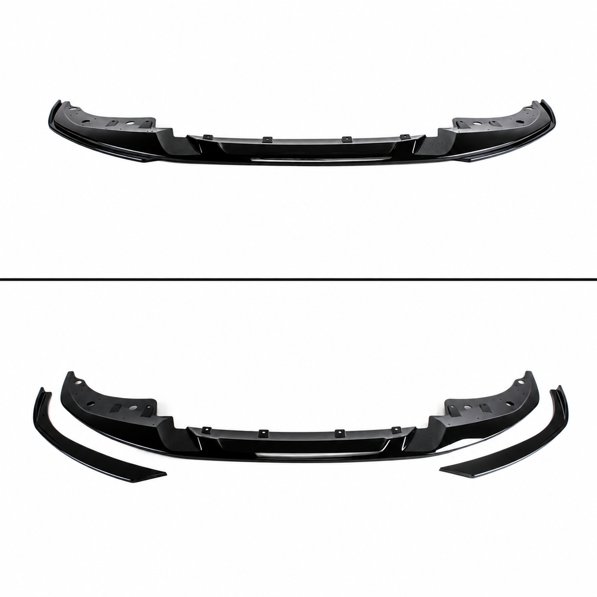 PARA BMW G22 G23 SERIE 4 2021-26 ESTILO 3D PIEZA COMPLETA BRILLO NEGRO PARACHOQUES DELANTERO LAP