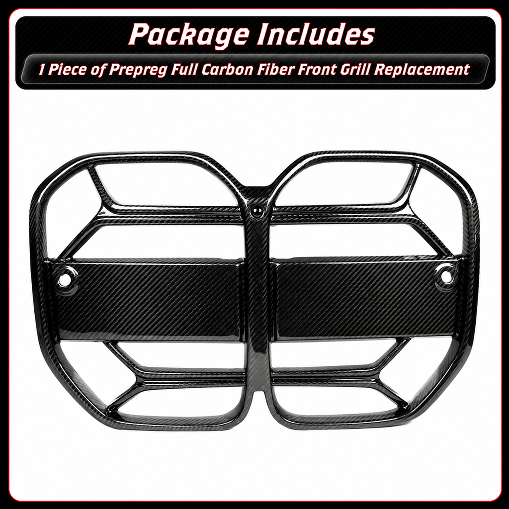 PARRILLA DE NARIZ DE FIBRA DE CARBONO COMPLETO ESTILO CSL 21-26 BMW G22 G23 430I M440I