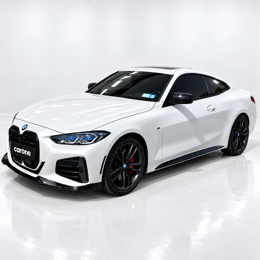 DIVISOR DE LABIOS DE PARACHOQUES DELANTERO NEGRO BRILLANTE PARA BMW G22 G23 430I M440I 21-26
