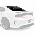 Dodge Charger 2011-2023
Cubierta de persiana para parabrisas ventana trasera negra brillante 2 piezas
