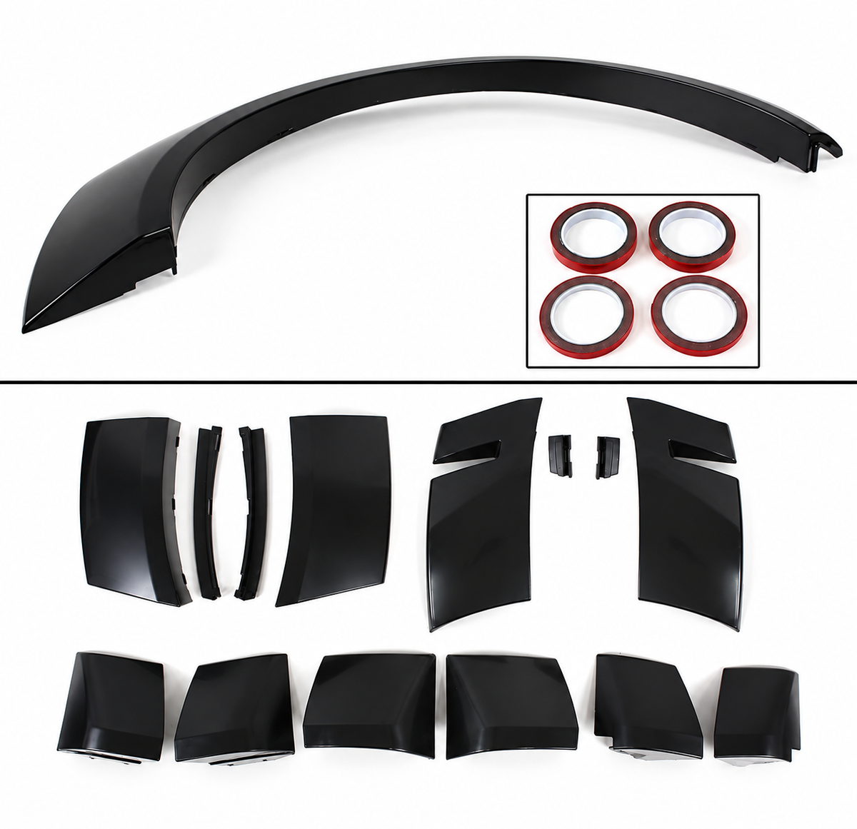 KIT DE LLAMARADAS DE GUARDABARROS ESTILO DEMONIO PARA DODGE CHALLENGER SRT HELLCAT 2015-23