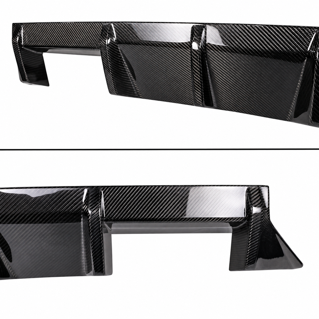 PARA BMW G87 M2 2023-2026 DIFUSOR TRASERO 3 ALETAS DE FIBRA DE CARBONO REAL