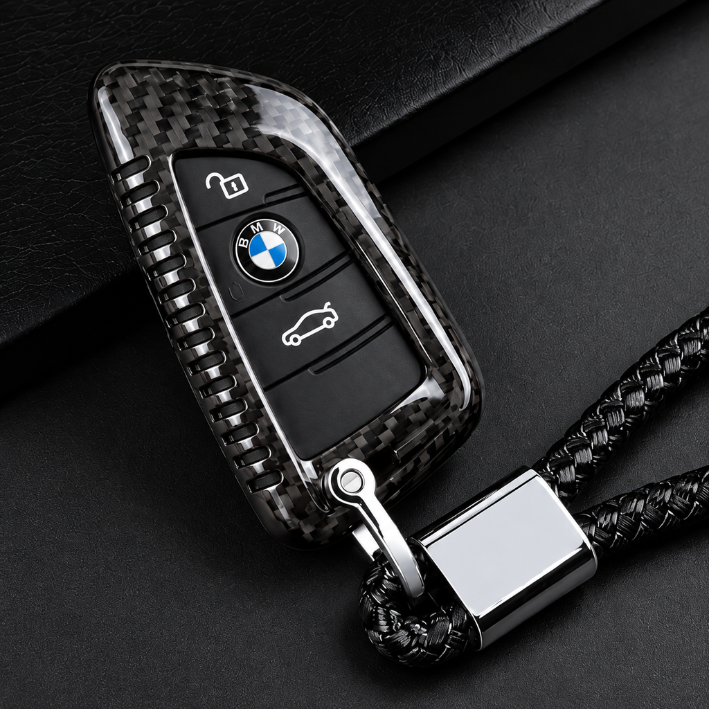 Funda Carcasa Llavero Fibra Carbono Para BMW 2 3 4 5 7 8 Series M2 M3 M4 M5 Z4