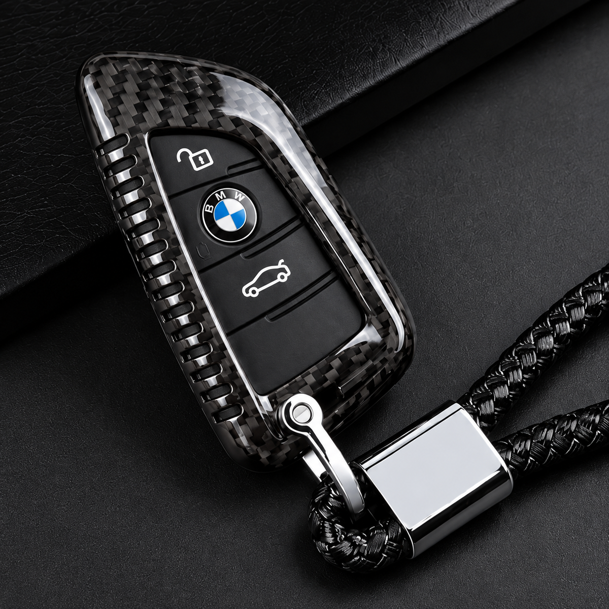 Funda Carcasa Llavero Fibra Carbono Para BMW 2 3 4 5 7 8 Series M2 M3 M4 M5 Z4