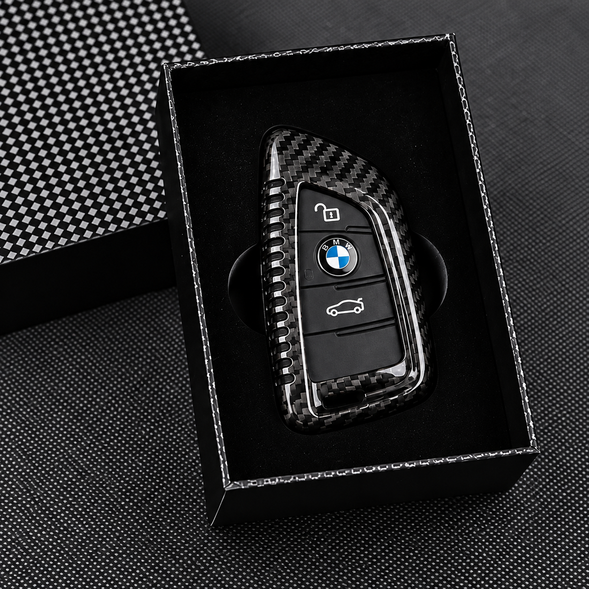 Funda Carcasa Llavero Fibra Carbono Para BMW 2 3 4 5 7 8 Series M2 M3 M4 M5 Z4