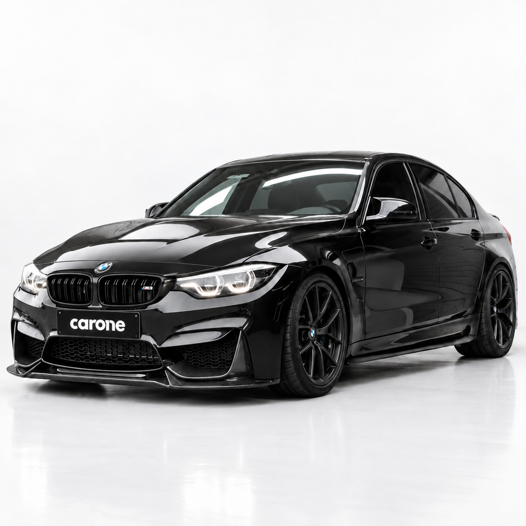 Divisor de labios de parachoques delantero estilo V2 fibra de carbono para BMW F80 M3 F82 F83 M4 15-20