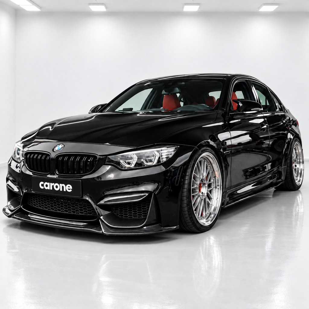 Divisor inferior delantero de fibra de carbono para BMW F8X M3 M4 15-19 + parachoques V2 colmillo superior