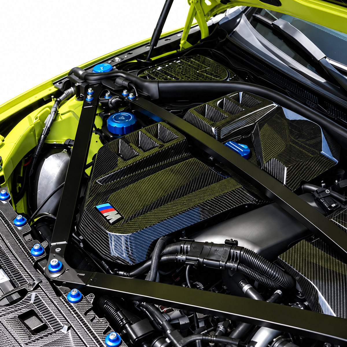 REPUESTO DE CUBIERTA DE MOTOR DE FIBRA DE CARBONO SECA PREIMPREGNADA PARA BMW G8X M2 M3 M4 2021-2026