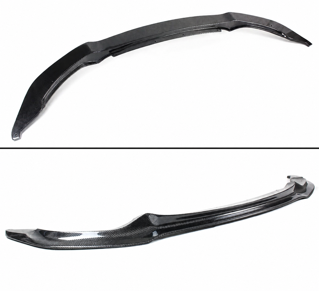 Divisor de labios de parachoques delantero de fibra de carbono estilo V para BMW F80 M3 F82 F83 M4 2015-19