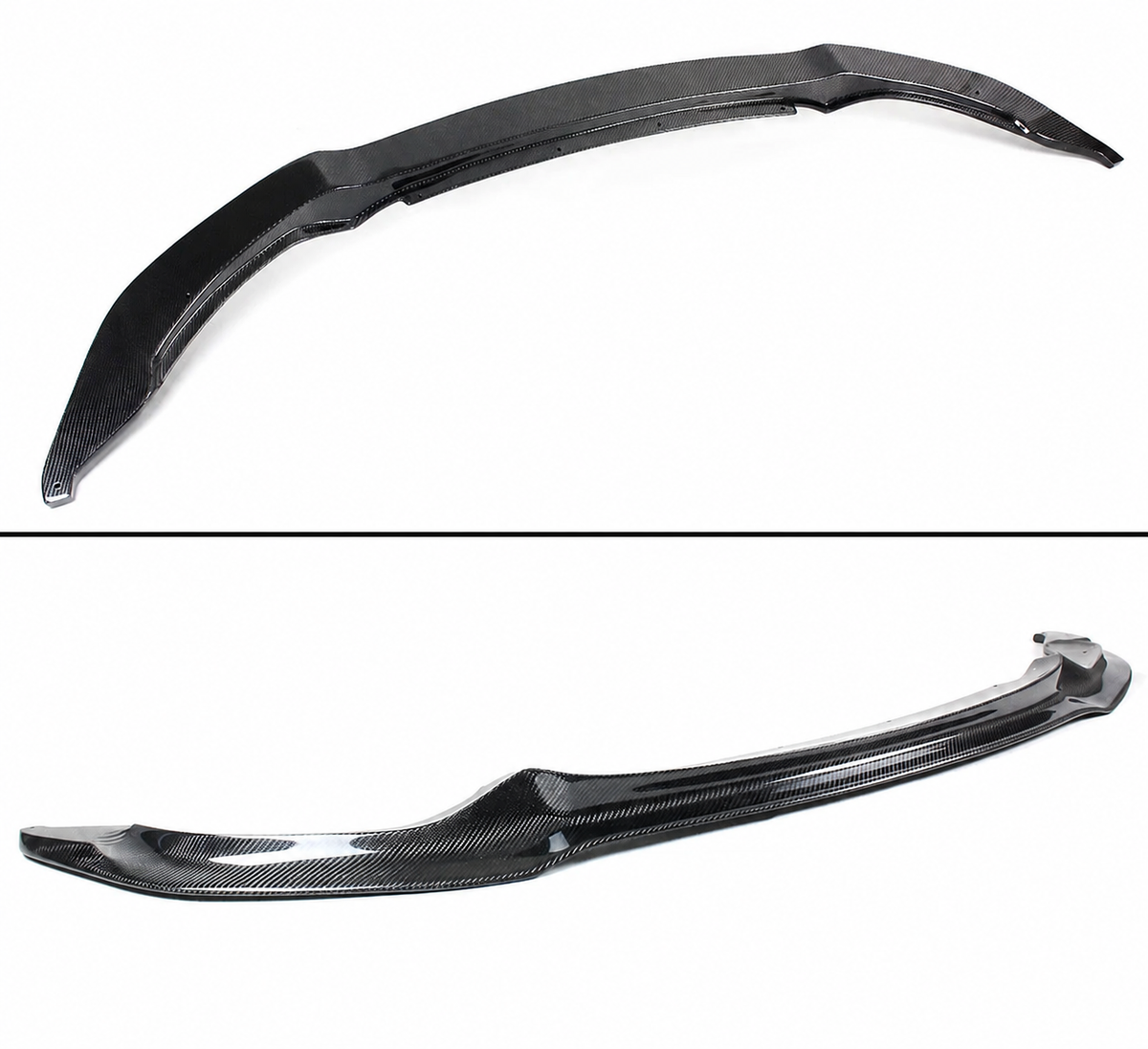 Divisor de labios de parachoques delantero de fibra de carbono estilo V para BMW F80 M3 F82 F83 M4 2015-19
