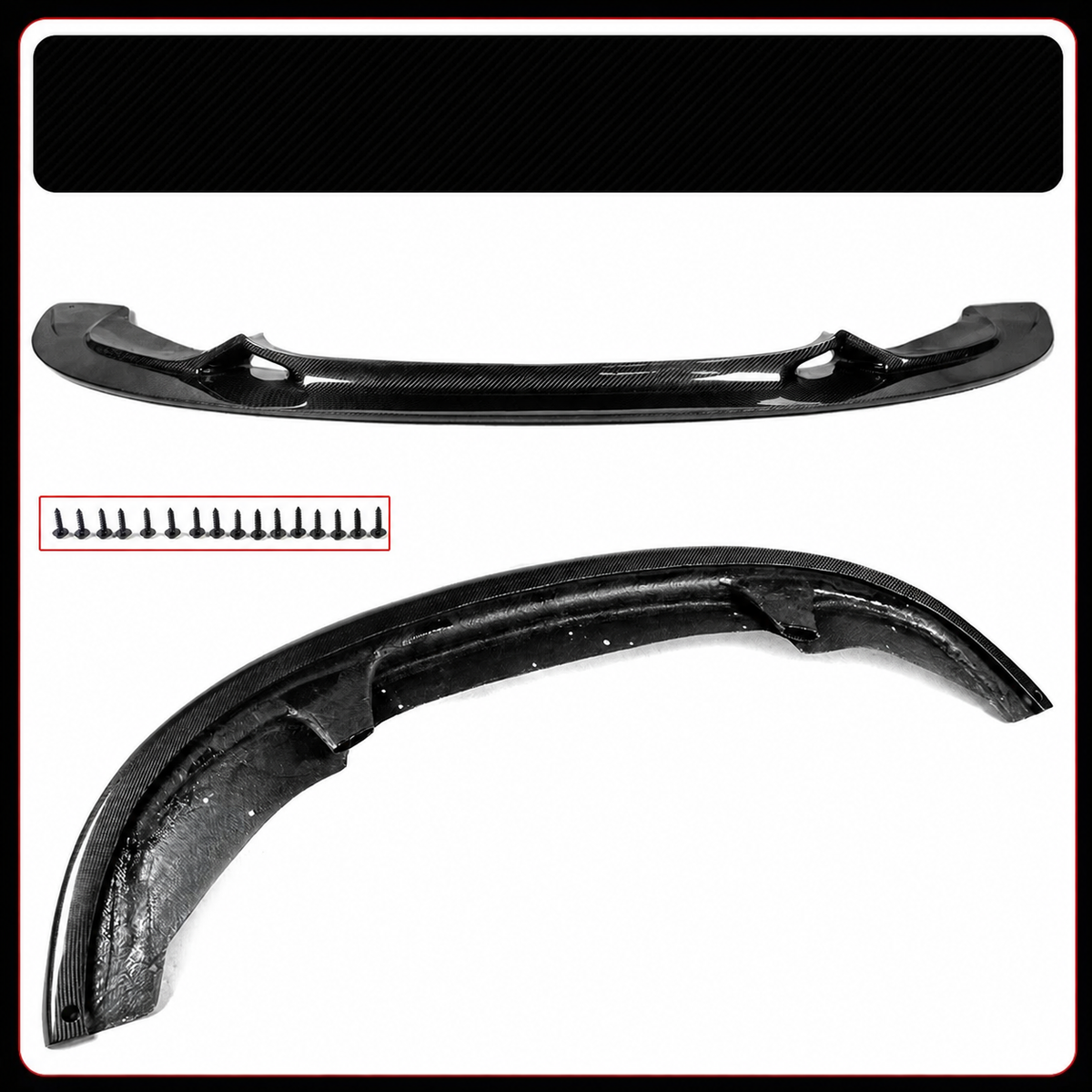Divisor de labios de parachoques delantero de fibra de carbono para BMW F80 M3 F82 F83 M4 GT4 15-19