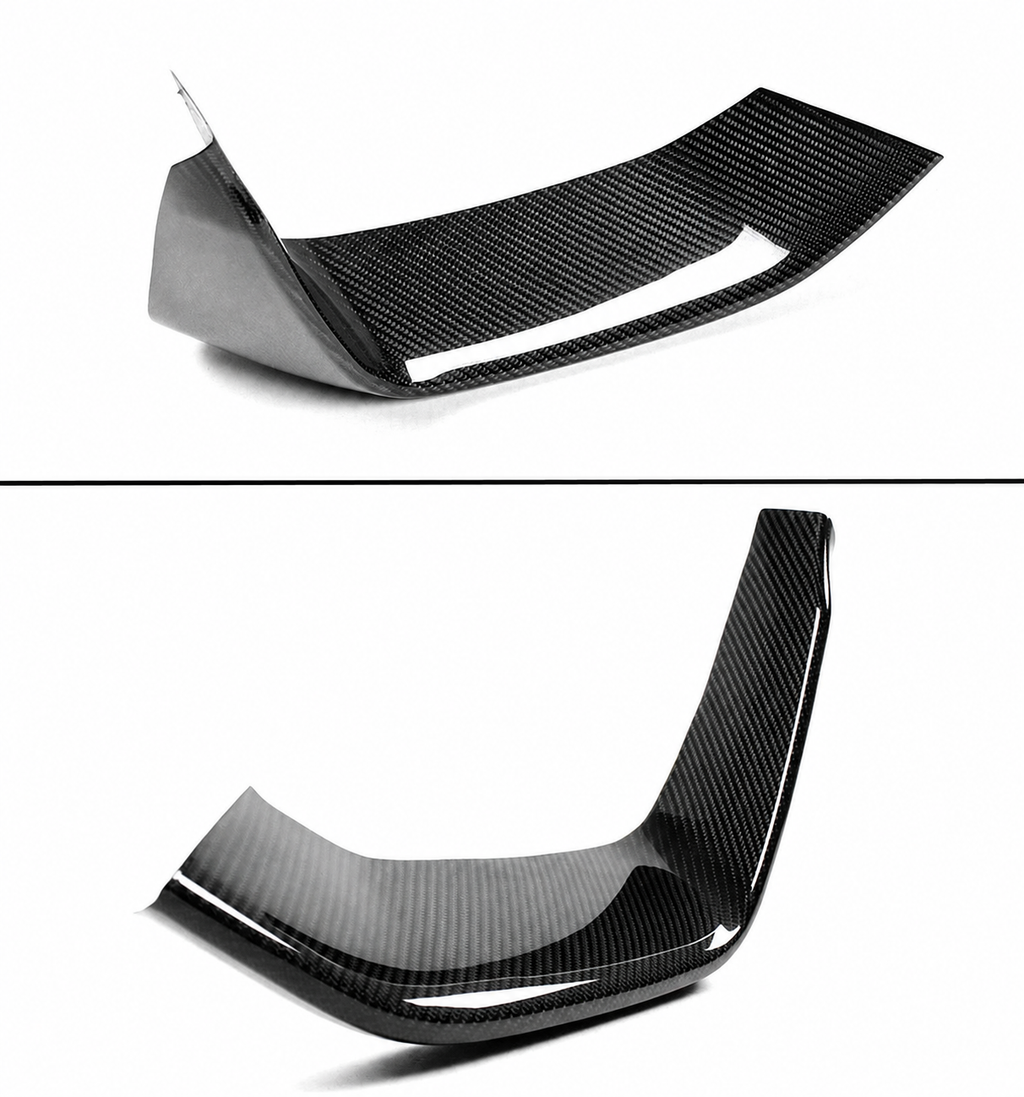 Divisor inferior delantero de fibra de carbono para BMW F8X M3 M4 15-19 + parachoques V2 colmillo superior