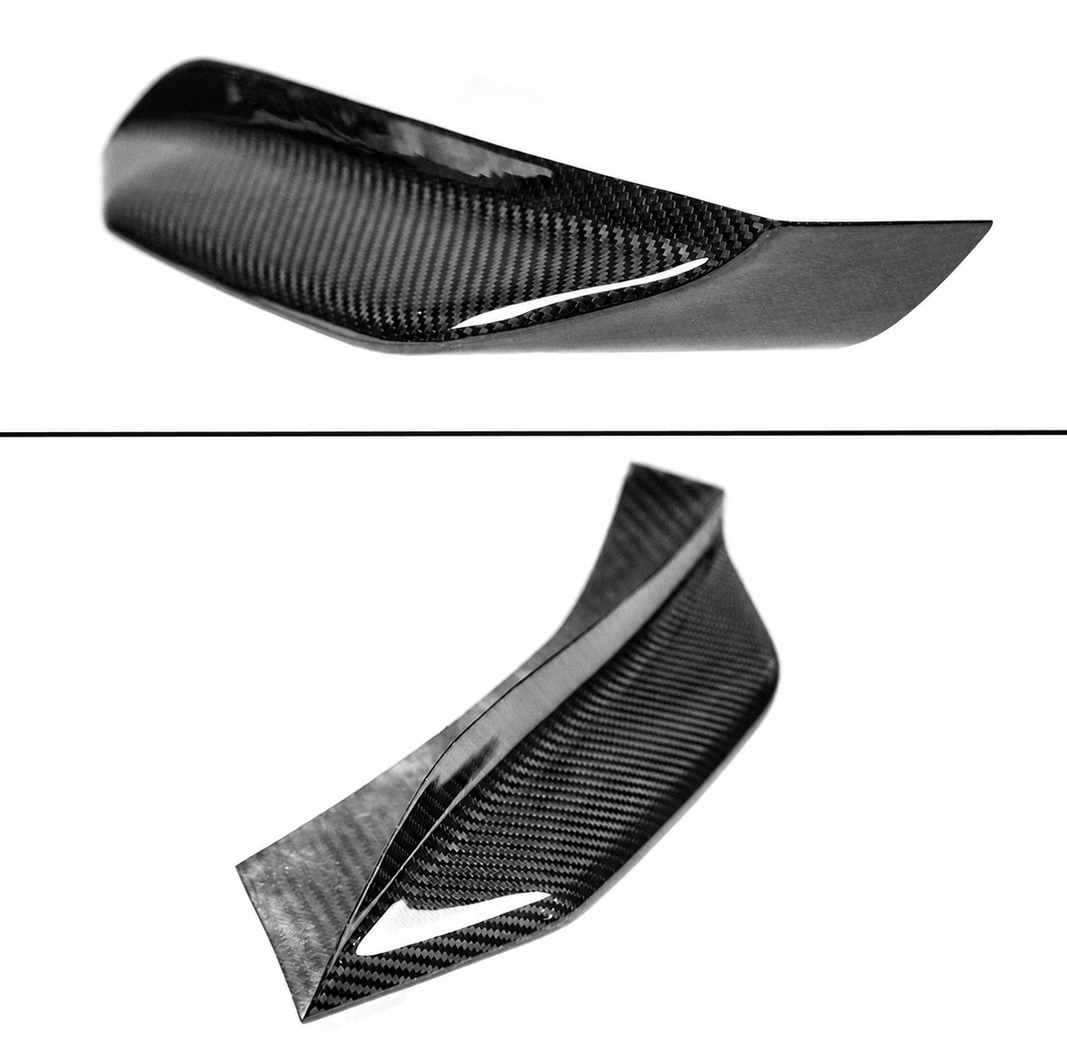 Divisor inferior delantero de fibra de carbono para BMW F8X M3 M4 15-19 + parachoques V2 colmillo superior