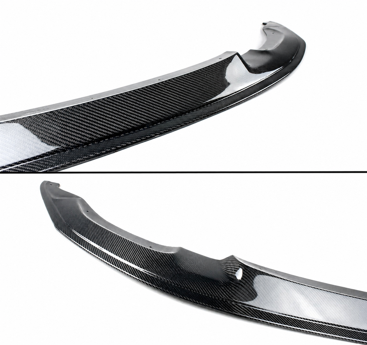 Divisor de labios de parachoques delantero estilo GTS de fibra de carbono para BMW F80 M3 F82 F83 M4 15-19