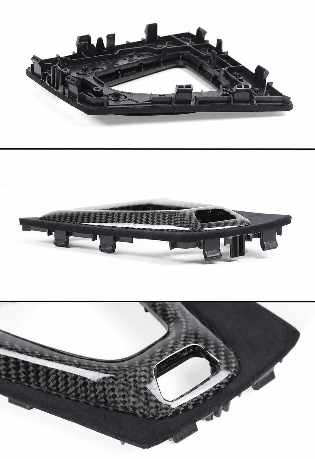 PARA 2017-20 F80 M3 F82 M4 FIBRA DE CARBONO GAMUZA DCT CONSOLA DE CAMBIO PANEL REPUESTO