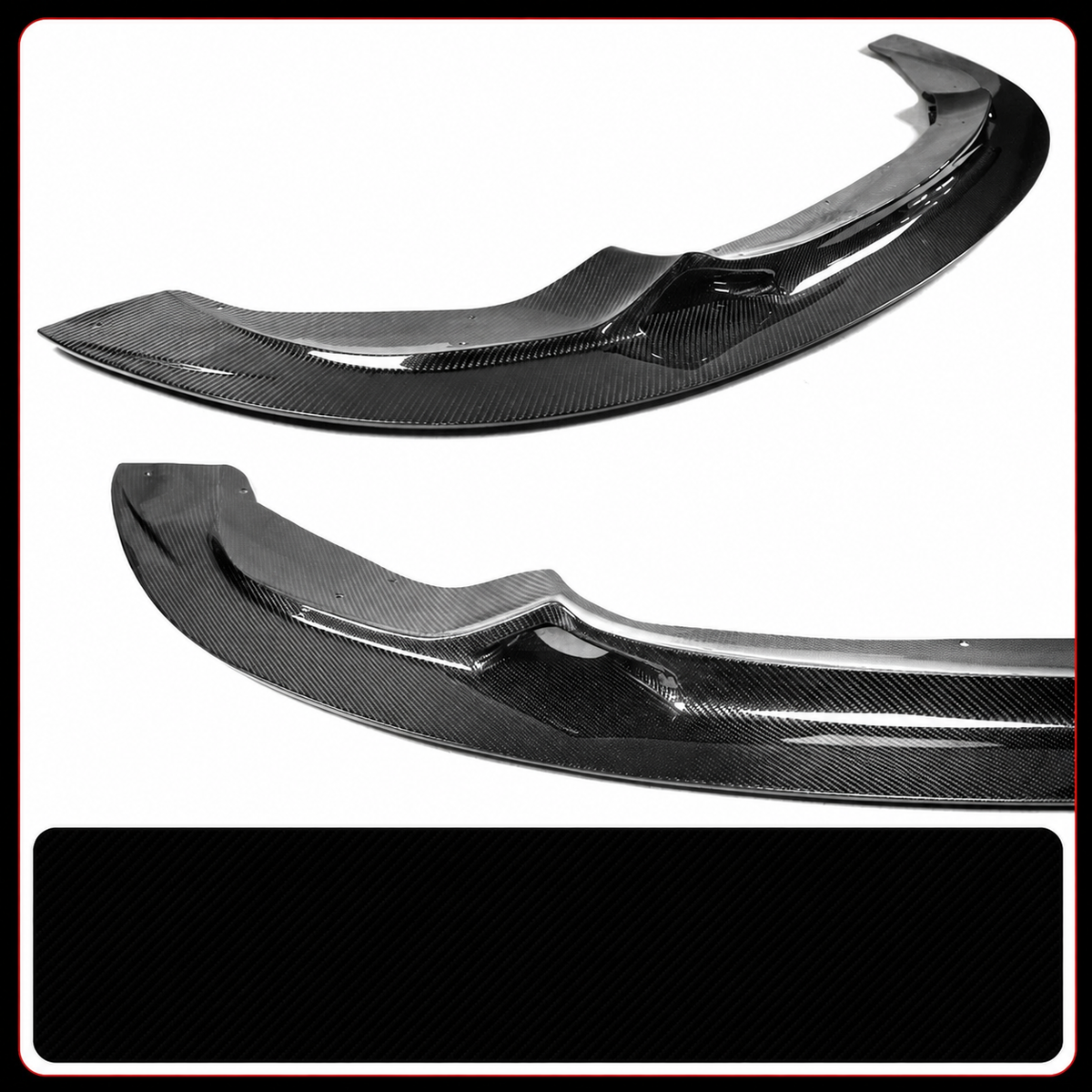 Divisor de labios de parachoques delantero de fibra de carbono para BMW F80 M3 F82 F83 M4 GT4 15-19