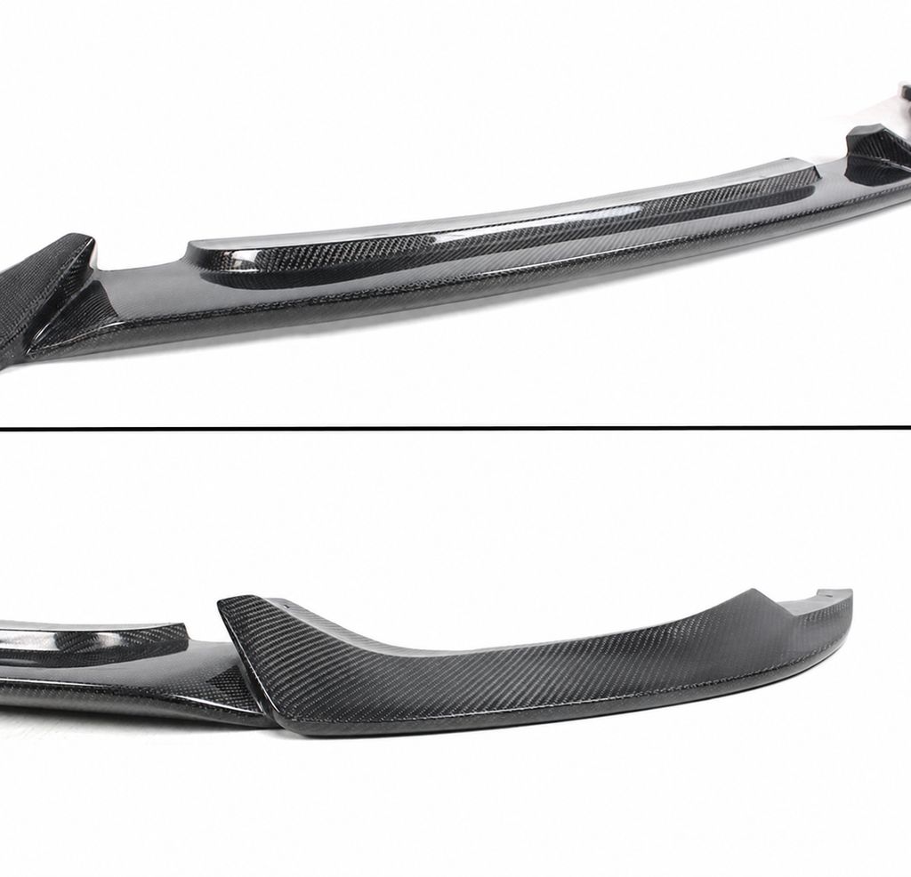 Divisor de labios de parachoques delantero estilo V2 fibra de carbono para BMW F80 M3 F82 F83 M4 15-20