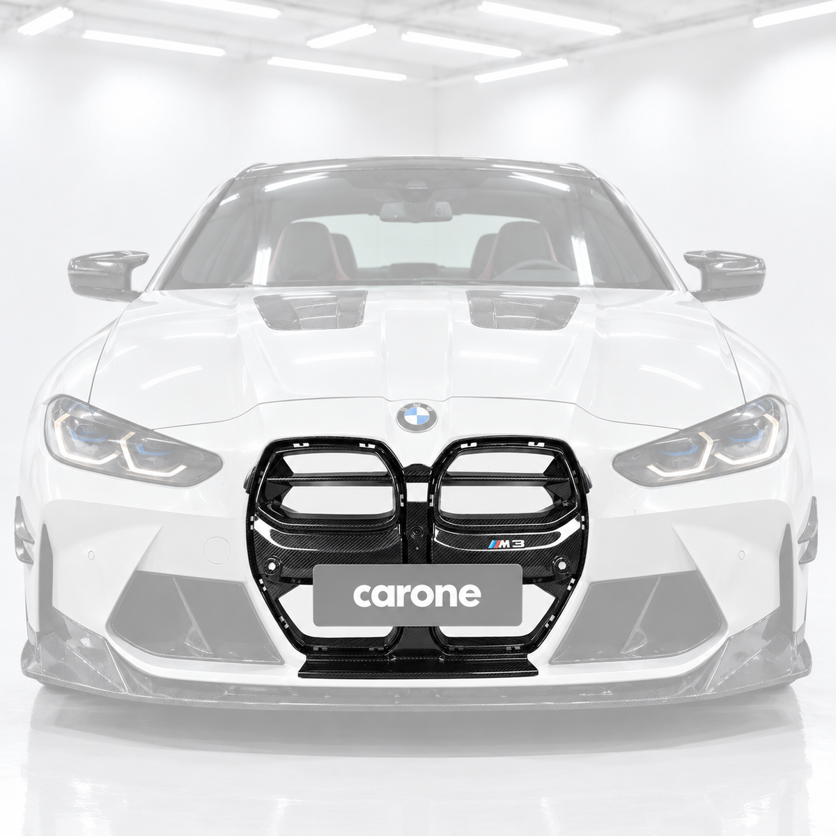 PARRILLA DELANTERA DE FIBRA DE CARBONO PREIMPREGNADA PARA BMW M3 G80 M4 G82 G83 2021-2026