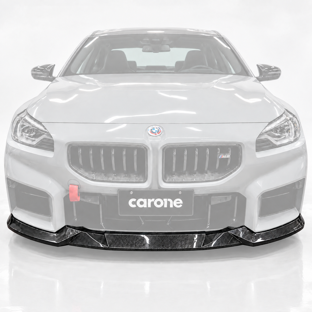 Labio divisor parachoques delantero estilo MH fibra de carbono real para BMW G87 M2 23-26