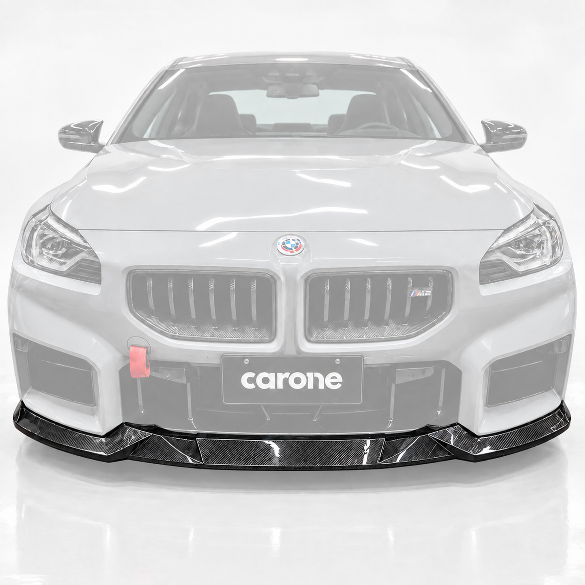Labio divisor parachoques delantero estilo MH fibra de carbono real para BMW G87 M2 23-26