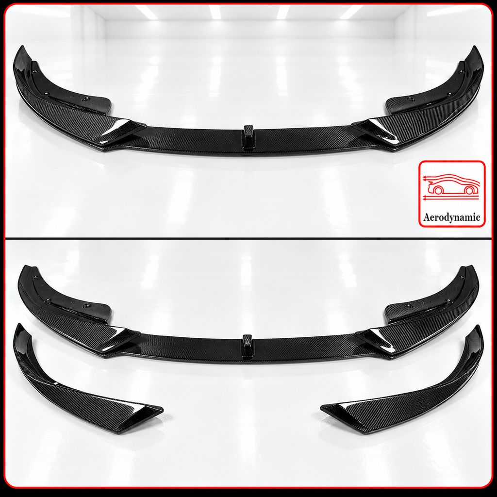 DIVISOR DE LABIOS DE PARACHOQUES DELANTERO DE FIBRA DE CARBONO ESTILO CA PARA BMW G22 G23 430I M440I 21-26