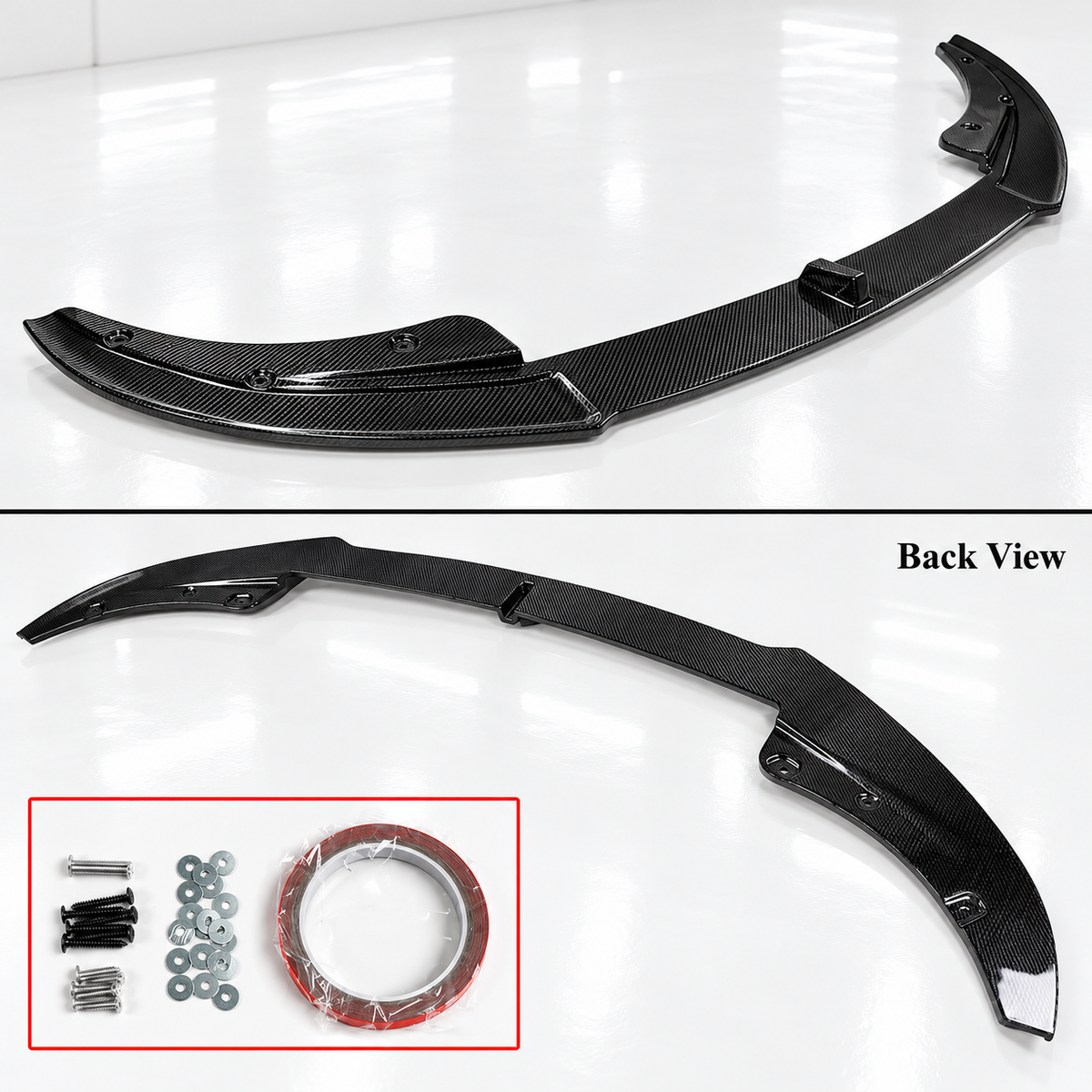 DIVISOR DE LABIOS DE PARACHOQUES DELANTERO DE FIBRA DE CARBONO ESTILO CA PARA BMW G22 G23 430I M440I 21-26