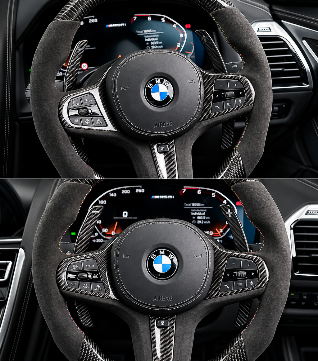 Palanca de cambios magnética de repuesto de fibra de carbono para BMW G20 G22 G87 G80 G82 V2