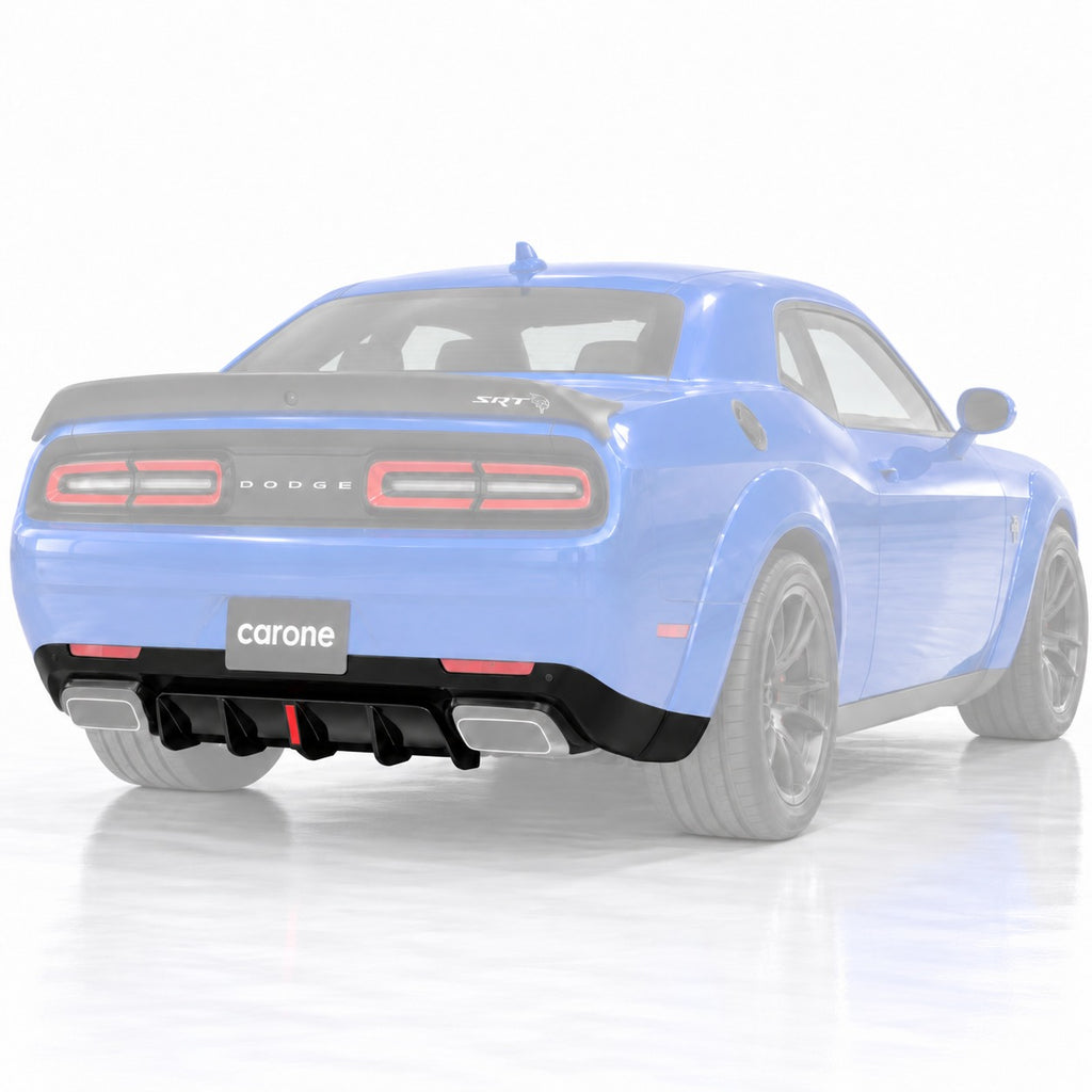 REPUESTO DIFUSOR PARACHOQUES TRASERO NEGRO MATE LED PARA DODGE CHALLENGER 15-23