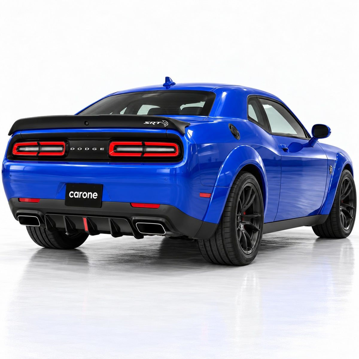 REPUESTO DIFUSOR PARACHOQUES TRASERO NEGRO MATE LED PARA DODGE CHALLENGER 15-23